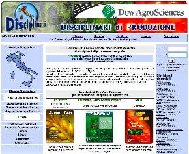 La home page del portale internet dedicato ai disciplinari di produzione regionale